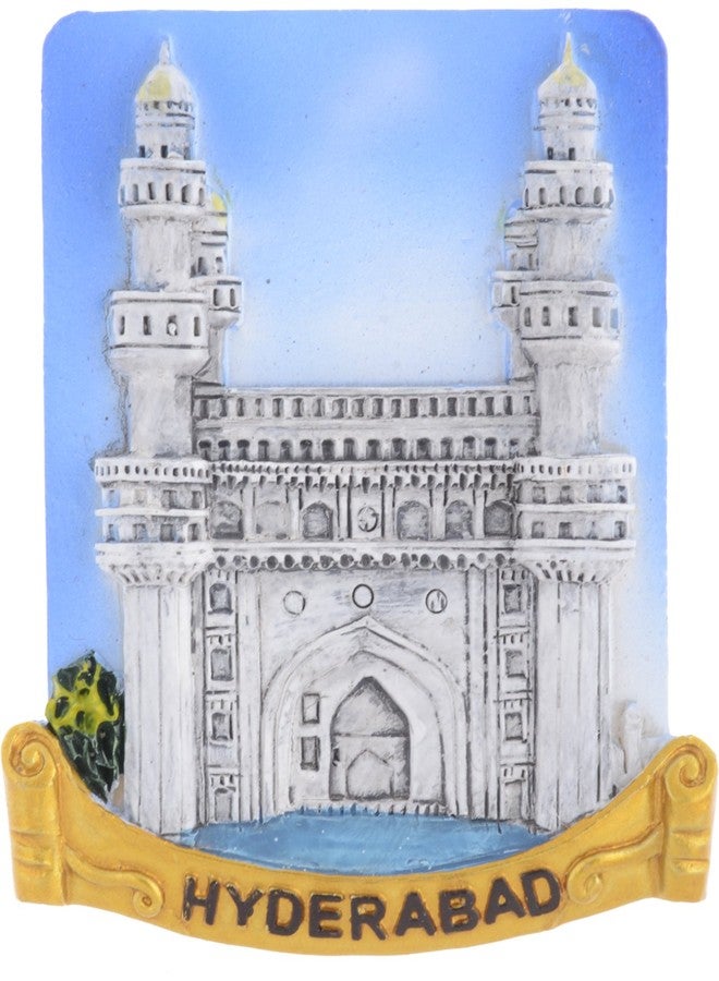 Temple Trees Charminar Hand Painted Fridge Magnet - Image 1